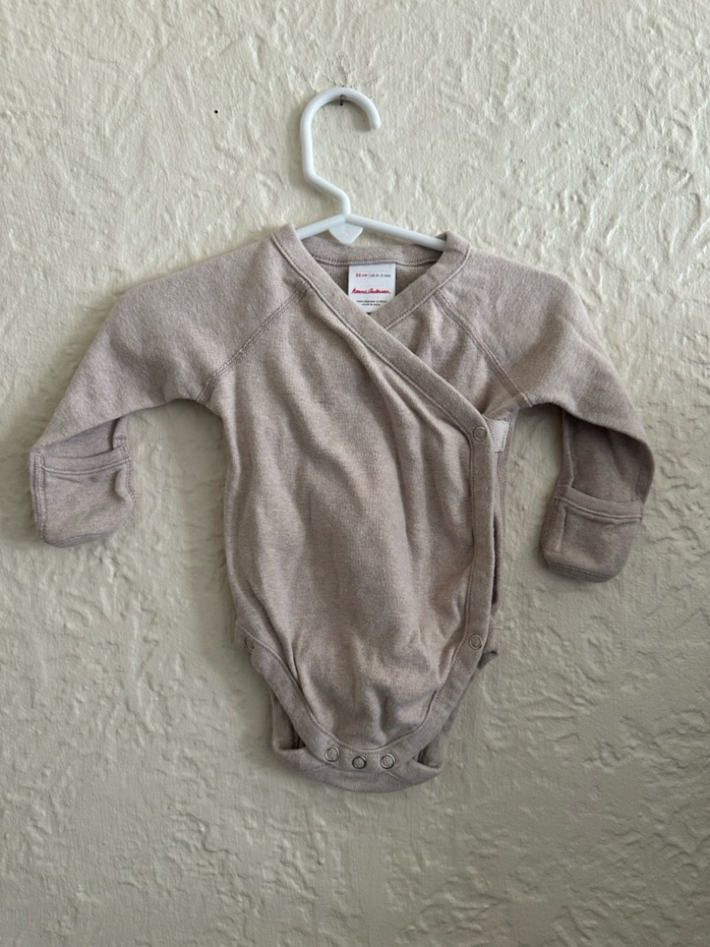 Hanna Andersson Baby Take Home One Piece Snap Warm Heather 0-3 Months Infant